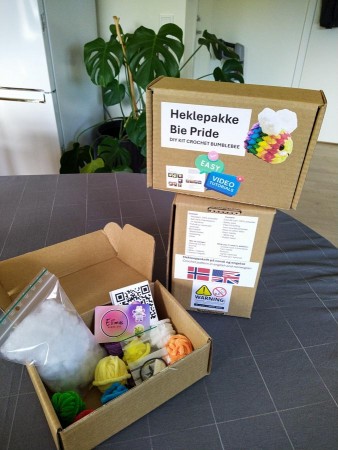 DIY heklepakke - Pride bie